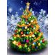 thumbnail image 1 of HOMFUN-Bordado de diamantes completo "Árbol de Navidad", pintura de diamantes, patrones de punto de cruz, diamantes de imitación sin terminar, decoración del hogar, 1 of 4