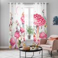 thumbnail image 5 of Pink Mushroom Kitchen Curtains 96 Inch Length, Butterfly Flower Moon Country Botanical Grommet Top Bedroom Living Room Curtains, Light Filtering Cafe Curtain Drapes 2 Panels Set 104''x96'', 5 of 9