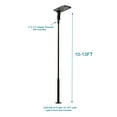 thumbnail image 2 of Outdoor Universal Light Post Pole 2.5–13 ft – Adjustable Black Metal Lamp Post with Metal Rebar Cage, Heavy-Duty Outdoor Street Yard Lighting Support, 2 of 10