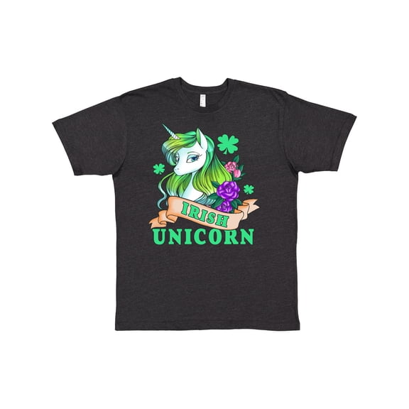 Inktastic St Patricks Day Irish Unicorn Illustration with Shamrocks T-Shirt