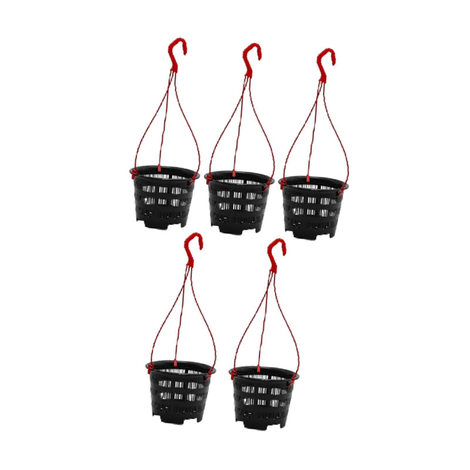 QSTDGVPW 5 Pieces Orchid Hanging Planters Hanging Plant Pots for Indoor Outdoor Patio