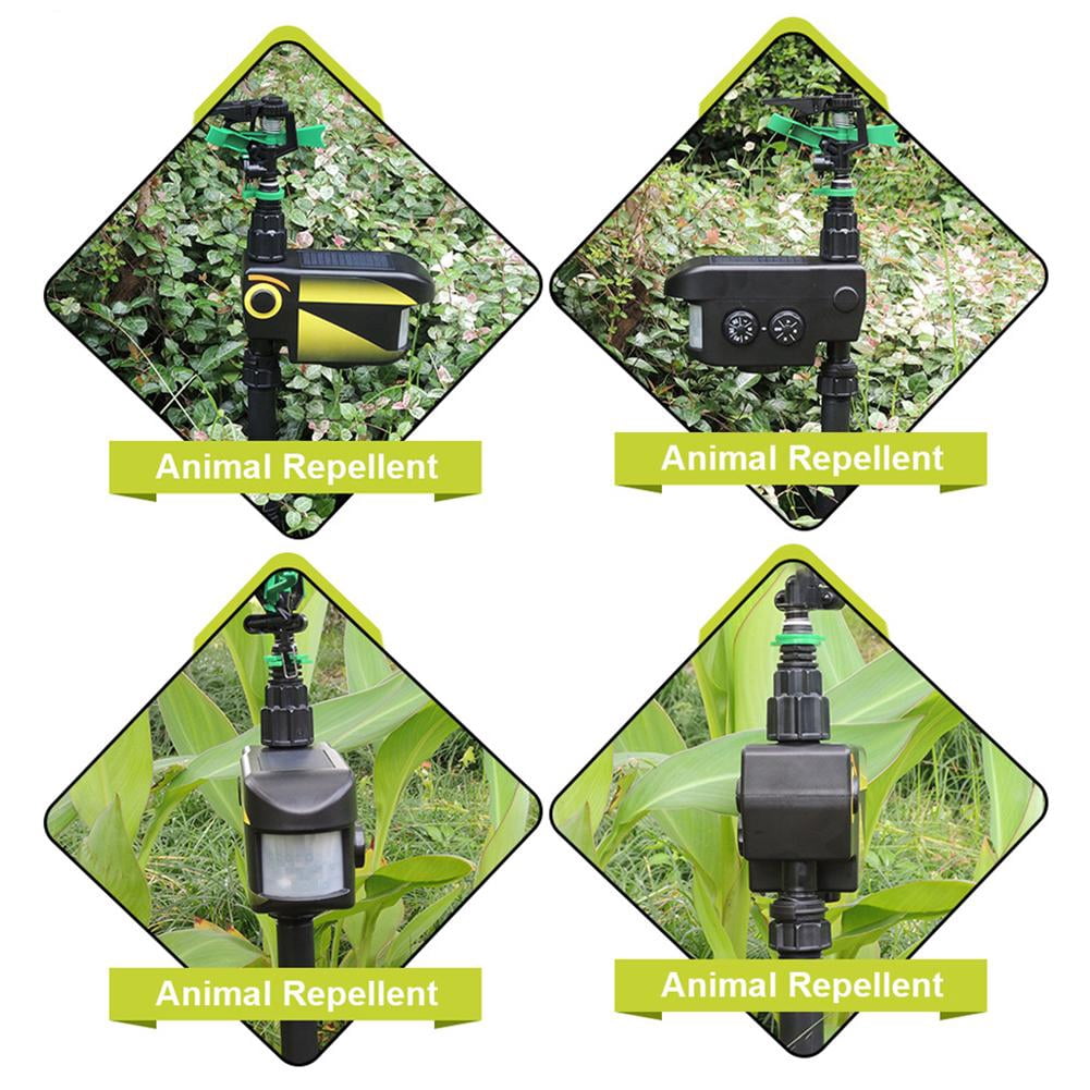Motion Activated Sprinkler Animal Deterrent for Cat, Dog, Bird & Deer - Solar Powered Motion Sprinkler with 1000 Sq. Ft Coverage - Automatic Garden Protection for Yard, Lawn & Farmland