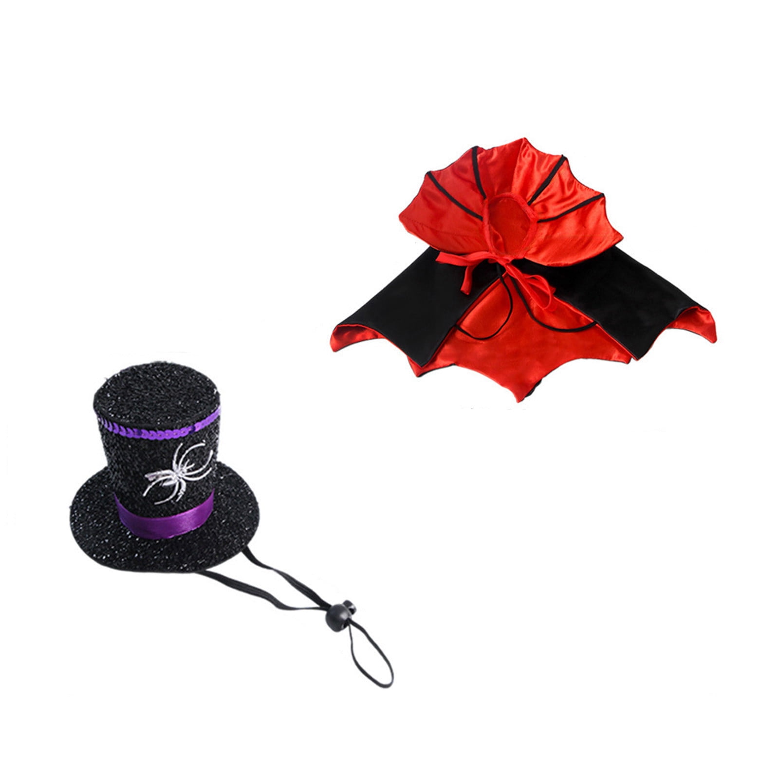 Halloween Pet Cloak Hat Set Lightweight Adjustable Costume for Dogs and Cats Festive Pumpkin Print Cozy Outfit Party Photo Prop