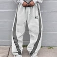 thumbnail image 2 of BOOMNY Mens Baggy Sweatpants Wide Leg Pants for Men Streetwear Elastic Waist Drawstring Graphic Y2K Athletic Jogger Pant With Pocket, 2 of 8