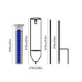 thumbnail image 3 of Rain Gauge Outdoor Freezing Proof | Large Clear Numbers Accurate Rain Measuring Tool | Yard & Garden Stake Adjustable Height | Heavy Duty Thick Plastic Tube | Stable Rustproof H-Shape Metal Base, 3 of 7