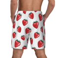 thumbnail image 3 of Balery Hand Drawn Strawberry Mens Swim Trunks Swim Shorts for Men Quick Dry Inseam Beach Shorts with Compression Liner Pocket-XX-Large, 3 of 8