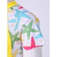thumbnail image 6 of YONGHS Kids Girls 2pcs Tankini Bathing Suit Short Sleeve Rash Guard Beach Swimwear Swimsuit Yellow Asteroidea 4, 6 of 8