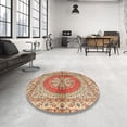 thumbnail image 4 of Ahgly Company Machine Washable Indoor Square Traditional Chestnut Red Area Rugs, 7' Square, 4 of 7