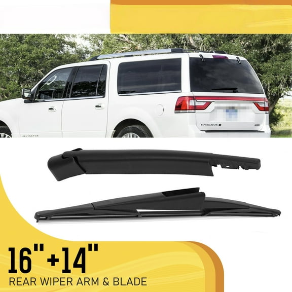 16" 14" Rear Windshield Wiper Arm & Blade Set Compatible With Ford Expedition 2009-2017