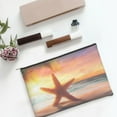 thumbnail image 6 of Hirioo Starfish Sunset Sea Beach for Paper Reusable Cosmetic Bag Zipper Encouragement Travel Pouch Toiletry Bag for Women Girls, 6 of 7