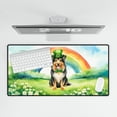 thumbnail image 4 of Happy St. Patrick’s Day Shetland Sheepdog with Green Hat Shamrocks Rainbow Desk Mat Full Keyboard Mouse Pad Sheltie Dog Lover Gifts Large Mousepad - 03007, 4 of 5