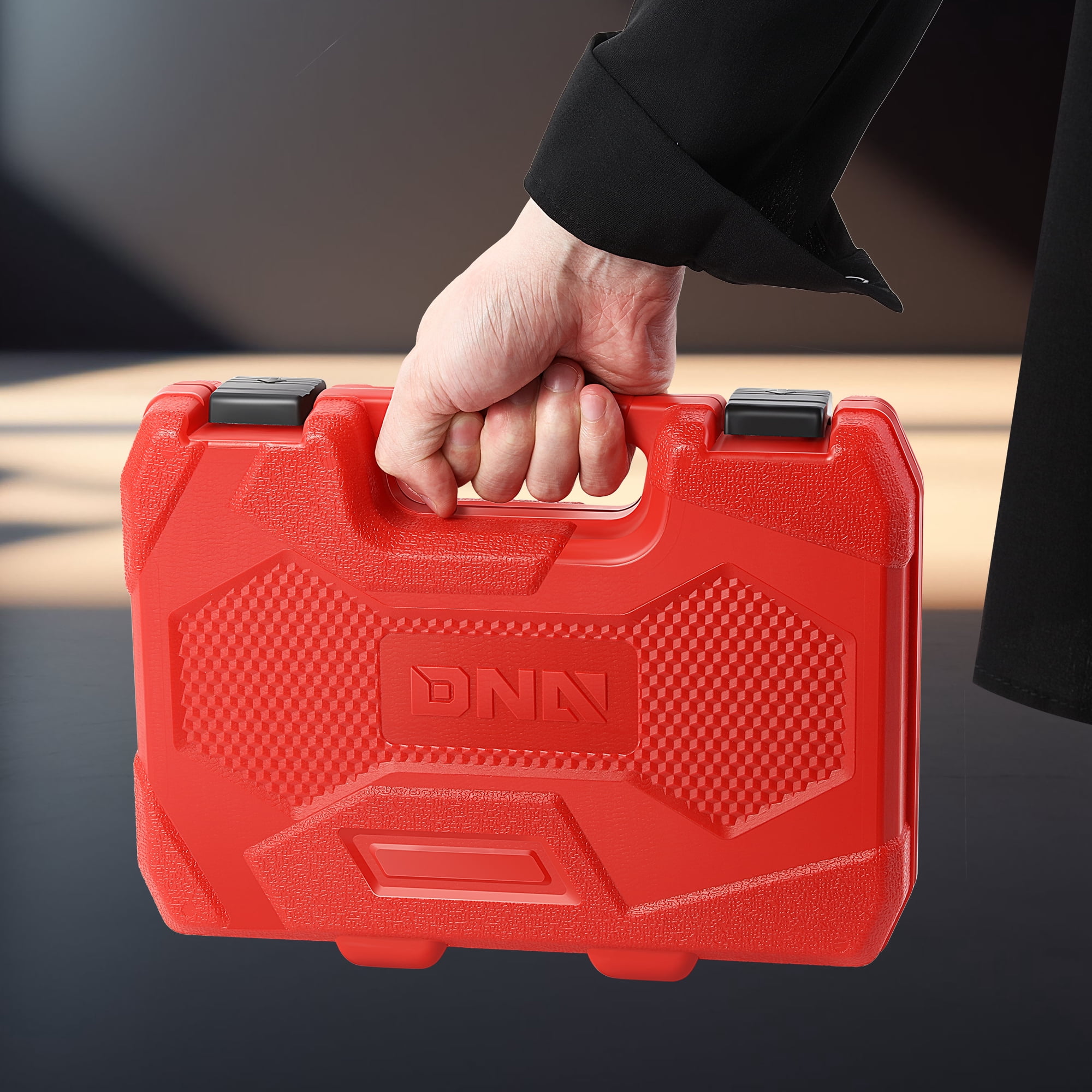 DNA Motoring TOOLS-00317 For Chrysler GM MIT Cadillac Oldsmobile Harmonic Balancer Pulley Puller Tool Kit With Red Carrying Case