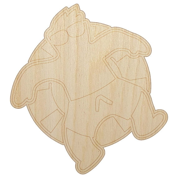 Summer Man in Swimsuit Floating Wood Shape Unfinished Piece Cutout Craft DIY Projects - 4.70 Inch Size - 1/8 Inch Thick