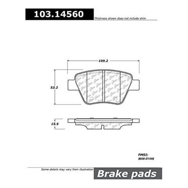 Centric Parts Disc Brake Pad P/N:103.14560
