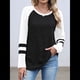 thumbnail image 4 of Sudadera de Larga para Mujer, con Bloques de Color, Informal, para Otoño. Negro L, 4 of 7
