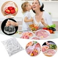 thumbnail image 6 of MICLOZYT 100pcs 15.74" Reusable Elastic Stretch Fresh Keeping Covers,Household Fresh-keeping Food Grade Disposable Cling Film Fresh-keeping Bags,Universal Kitchen Plastic Wrap,Clearance, 6 of 9