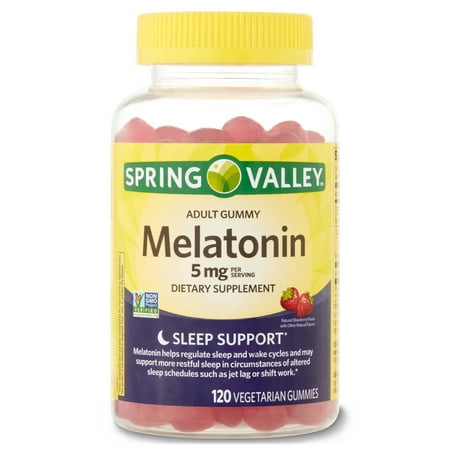 Spring Valley Vegetarian Melatonin Gummies, 5 mg, 120 Ct