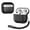 Black, variant on ELEHOLD For AirPods 3rd Gen (2021) Case, Premium PU Leather Slim Fit Supports Wireless Charging Front LED Visible Shockproof Protective Case Cover with Lanyard,Black
