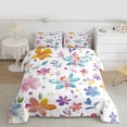 thumbnail image 2 of Feelyou Dreamy Fairy Elf Queen Comforter Set, Kawaii Flower Floral Bedding Sets, Cute Princess Style Reversible Bedding Comforter Set, Luxury Bedroom Decor, 3pcs, 2 of 8