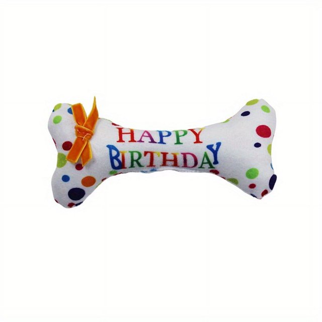 Plush Pet Toy, Birthday Cake Design Dog Chew Toy, Interactive Dog Squeaky Toys, Pet Toys