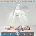 thumbnail image 6 of Socket Fan Light with Remote, 20.5in Small Ceiling Fan with 3-Speeds, Dimmable LED, E26/E27 Base, 6 Blades Light Socket Fan for Kitchen Bedroom, 6 of 9