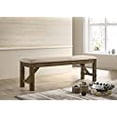 thumbnail image 3 of Roundhill Furniture Raven Wood Fabric Upholstered Dining Bench, Maple, 3 of 5
