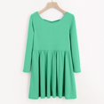 thumbnail image 7 of Gvdentm Long Sleeve Girls Dress Toddler 4-12 Year Fall Dresses Skater Twirl Cotton A-Line Dress for School Casual Holiday Christmas Green,10-11 Years, 7 of 7