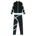 thumbnail image 6 of DPOIS Kids Girls Athletic Tracksuit Long Sleeve Sweatshirt with Pants Set Light Blue 6, 6 of 7