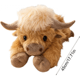 thumbnail image 3 of Realistic Highland Cow Plush Toy - Soft Skin-Friendly Stuffed Animal for Home Decor & Companion, 3 of 6