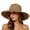 Brown, variant on Women’s Wide Brim Straw Sun Hat, UPF Protection Beach Fedora with Fringe Trim for Outdoor & Festival Use Brown One Size