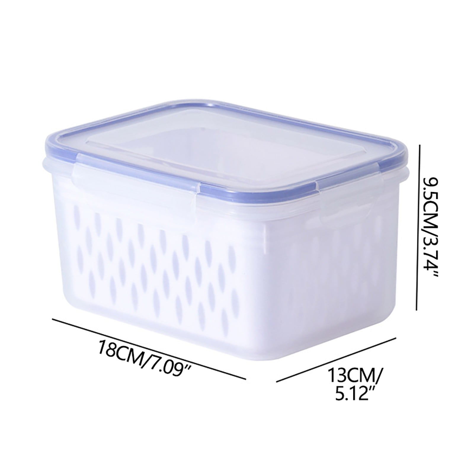 3 PCS Large Fruit Containers for Fridge - Leakproof Food Storage Containers with Removable Colander - Dishwasher & microwave safe Produce Containers Keep Fruits, Vegetables, Berry, Meat Fresh longer