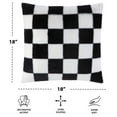 thumbnail image 3 of Mainstays Super Soft Black and White Check Square Decorative Pillow 18" x 18", 3 of 8