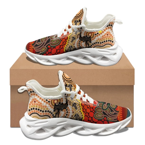 Zapatillas deportivas informales para mujer, con estampado de tótem de arte tribal africano, para exteriores, para correr, resistentes al desgaste, antideslizantes