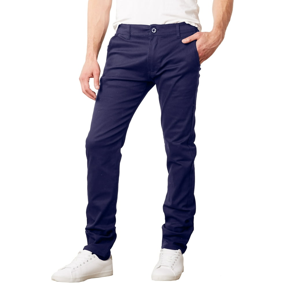 GBH - Mens Cotton Chino Pants Slim Fit Casual Stretch - Walmart.com ...