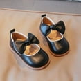 thumbnail image 5 of Lilgiuy Baby Girl Children's Soft-soled Small Leather Shoes Princess Shoes Thick Bottom Casual Shoes， Black ,5 Years Fall Fashion 2022 Spring Winter, 5 of 5