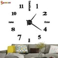 thumbnail image 3 of Spencer Large 3D Frameless Wall Clock Stickers Modern DIY Mirror Wall Clock Decoration for Living Room Bedroom Home Office "Black", 3 of 8