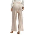 thumbnail image 3 of TEMOFON Womens Wide Leg Palazzo Pants with Pockets High Waist Flowy Loose Trousers Adjustable Knot Casual Lounge Pants, 3 of 7