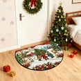 thumbnail image 5 of Mecorevxz Christmas Decorations,Half Round Doormat Non Slip Indoor Outdoor Entrance Semi Circle Area Rug Washable Half Moon Rug Front Floor Mat for Christmas Decor（B）, 5 of 7