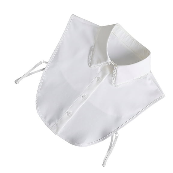 NICEXMAS 1Pcs Fashion Accessory Women Collar Detachable White Chiffon Simple Style