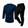 thumbnail image 3 of Dresfit Track Suits Mens Crewneck Long Sleeve Shirts & Pants Summer 2026 Loose Athletic Tracksuit Big and Tall Slim Fit Graphic 2 Piece Sets L, 3 of 3
