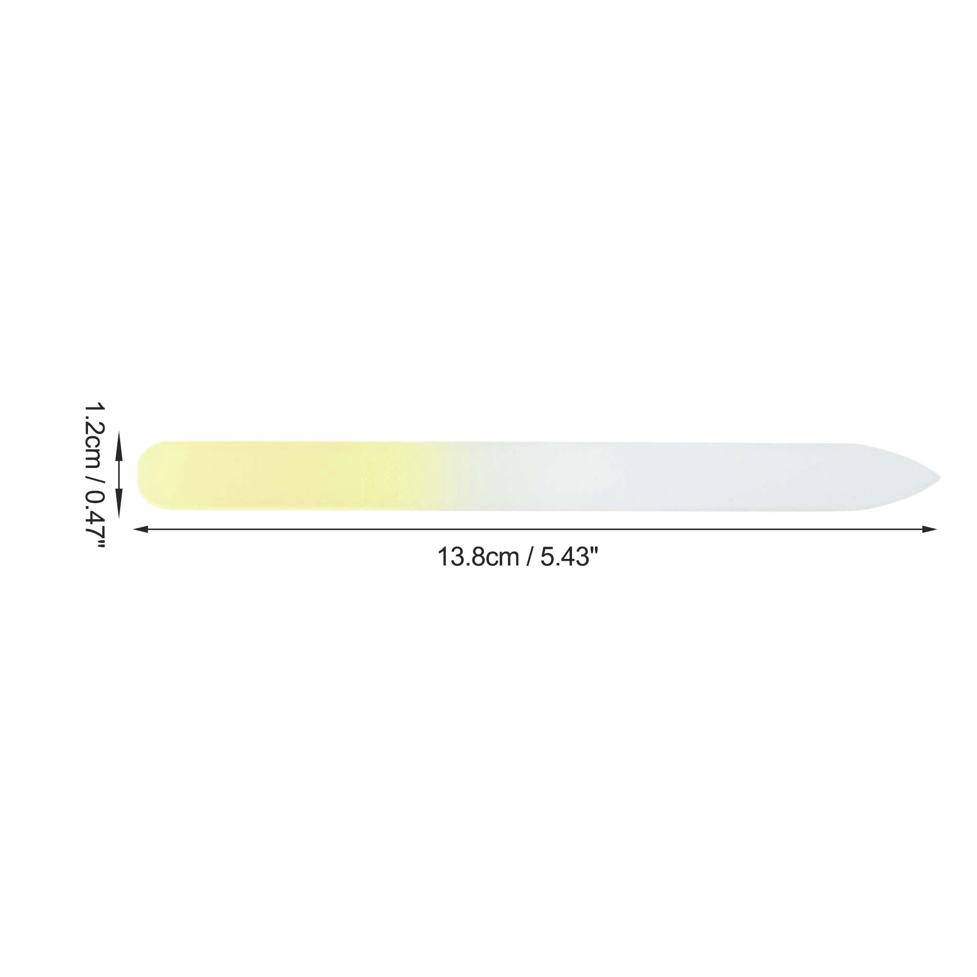 Unique Bargains Glass Double-sided Nail File Manicure Tool 4 Pcs Light Yellow