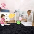 thumbnail image 6 of Softlife Stylish Soft Shaggy Velvet Carpet for Living Room/Bedroom, Fluffy Area Rugs, 4' x 5.9' , Black, 6 of 8