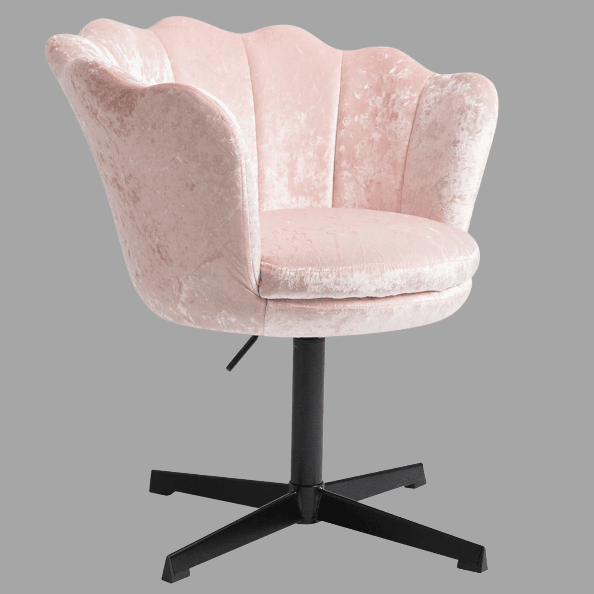 Impressions Vanity Melissa Swivel Modern Makeup Chair for Woman, 360 Degree Swivel (Pink Crushed Velvet)