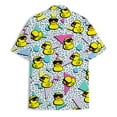 thumbnail image 3 of Rubber Duck Shape Hawaiian Shirt For Men Duckies Retro Bowling Shirt Mens Hawaiian Shirts Short Sleeve Button Down Shirt Men TO1, 3 of 7