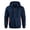 04-Navy, variant on Men's Hoodies Casual Pullover Hooded Sweatshirt Long Sleeve Quarter Zip Hoody Tops With Kangaroo Pocket Dark Gray 5XL