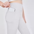 thumbnail image 6 of Wxirdiow Leggings Kids Girls Leggings High Waist Athletic Yoga Pants with Pockets Dance Running Tights White Size,7-8 Years, 6 of 7