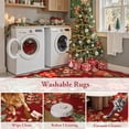 thumbnail image 6 of Moynesa 4' Christmas Round Rug, Washable Scalloped Christmas Area Rugs for Living Room, Soft Non Slip Xmas Tree Floral Circle Carpet Holiday Accent Rug for Bedroom Nursery, Red, 6 of 10