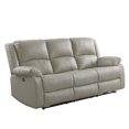 thumbnail image 1 of ACME Zuriel Faux Leather Upholstered Power Motion Reclining Sofa in Beige, 1 of 3