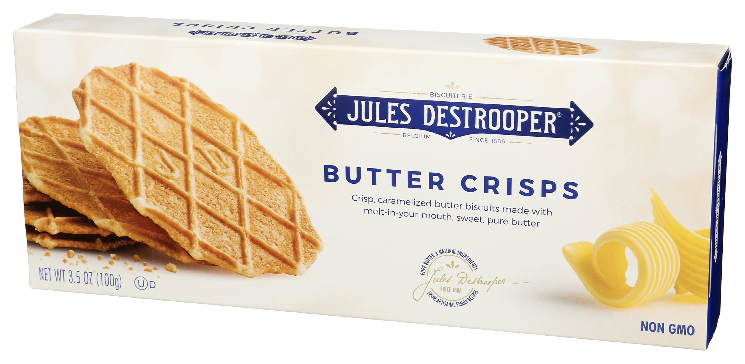 Pack of 12, Jules Destrooper Butter Crisps, 3.5 oz