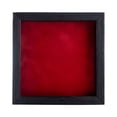 thumbnail image 2 of 6x6 Distressed Black Shadowbox Frame - Interior Size 6x6 with 1" Usable Depth - Red Acid-Free Suede Backing, 2 of 5